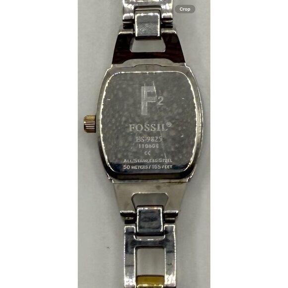 Fossil F2 Silver Tone Oval FaceCase Link Bracelet Band Watch Stainless Steel - Picture 10 of 10